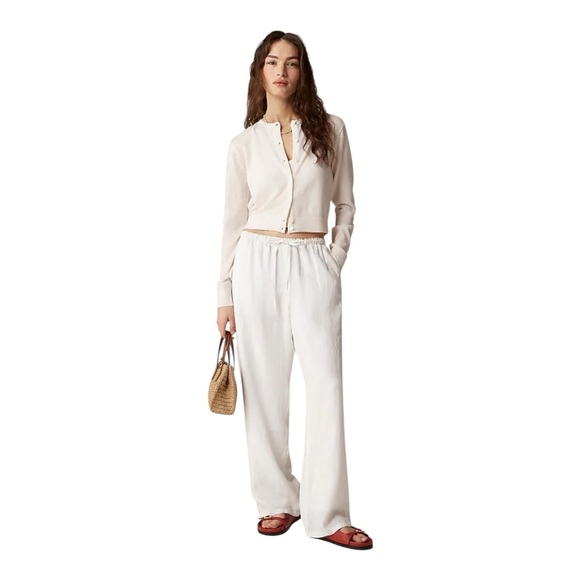 J Crew Featherweight Cashmere Cardigan in Snow Womens Size XS Ivory - Picture 2 of 11